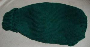 Hand-knit, rustic, dark green sweater  $20