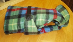 Cotton Filled Plaid Coat with adjustable belly band